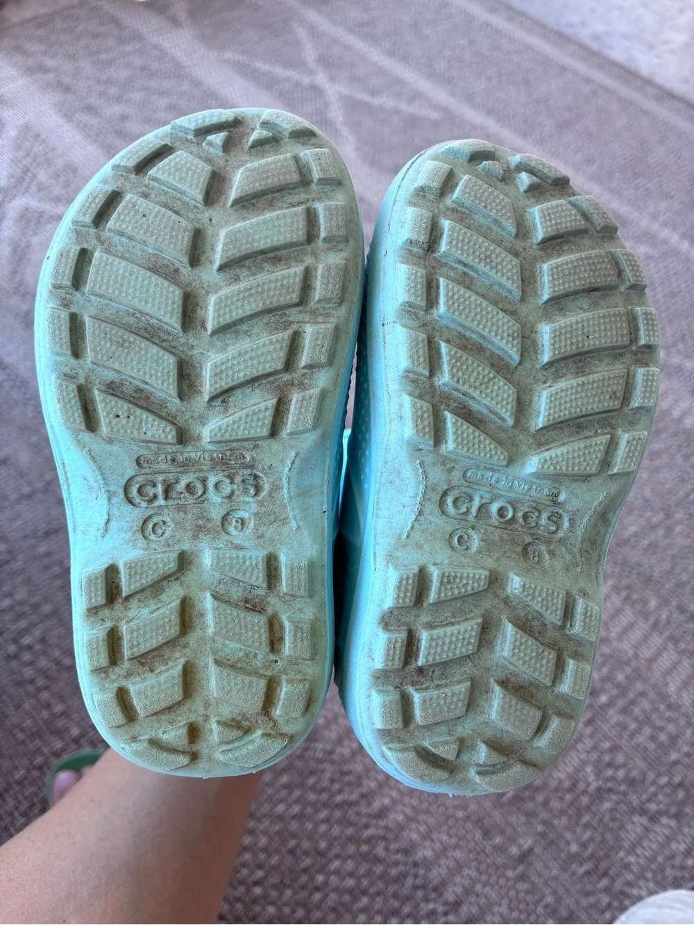CROCS Kids Light Teal Rain & Snow Boots